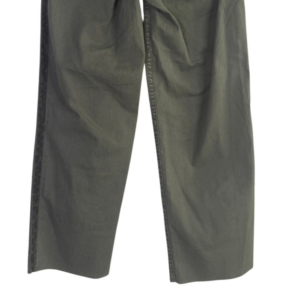 NWT Pistola Elliot Eden High Rise Crop Tuxedo Stripe Straight Leg Pant 26 Green - Picture 7 of 15